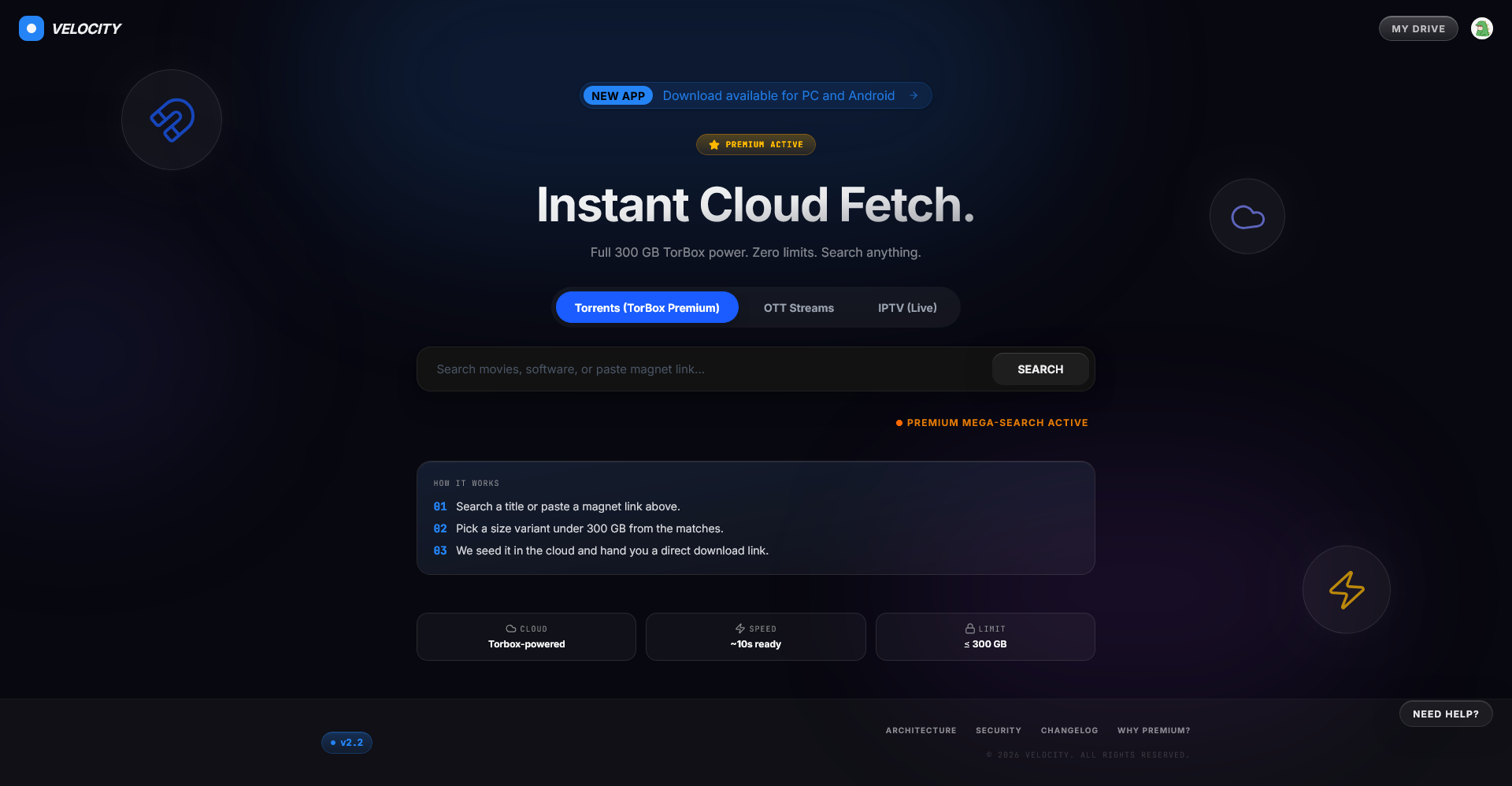 Velocity screenshot
